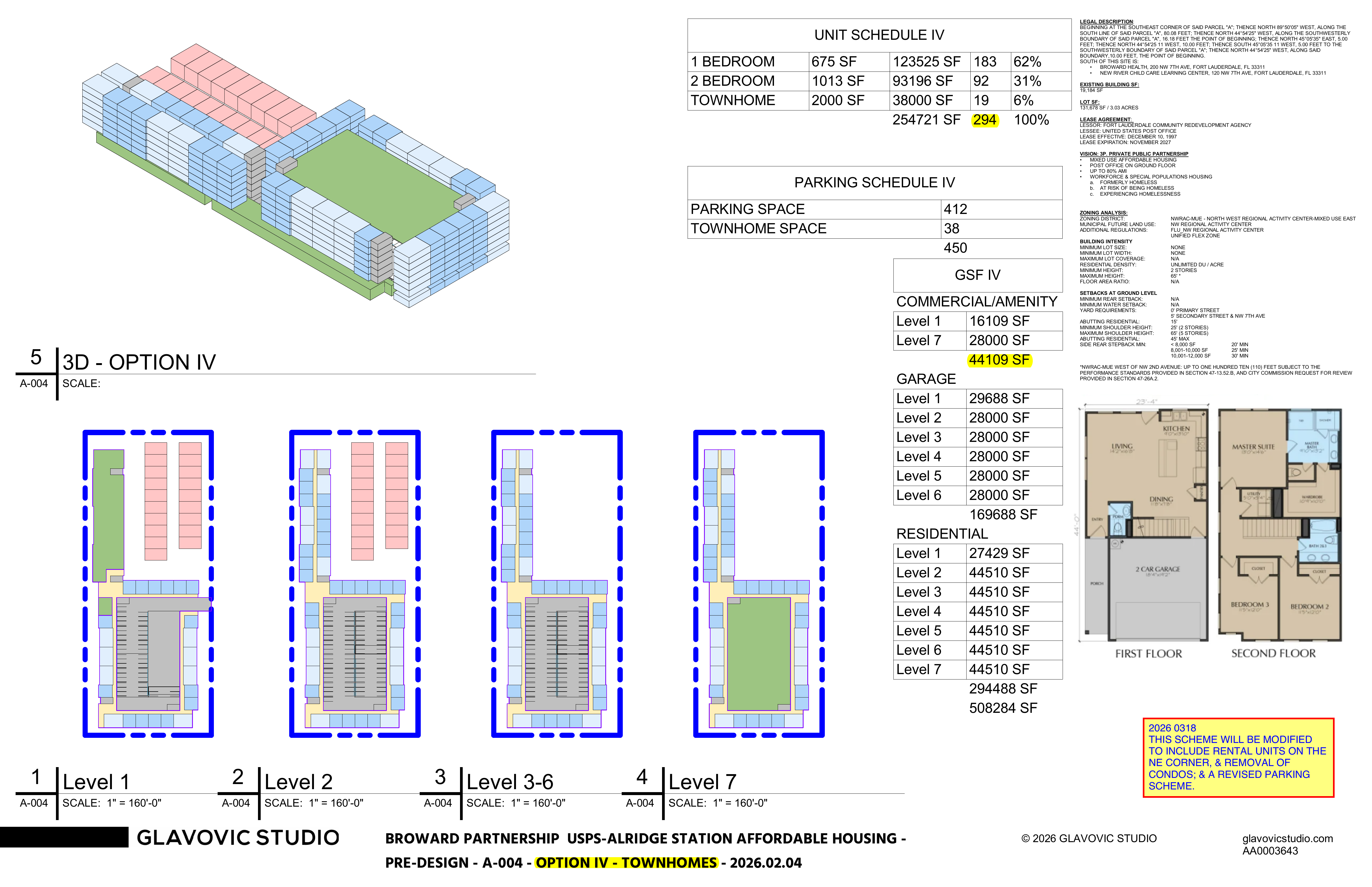 Heritage Crossing — Glavovic Studio Option IV Townhomes — 294 Units